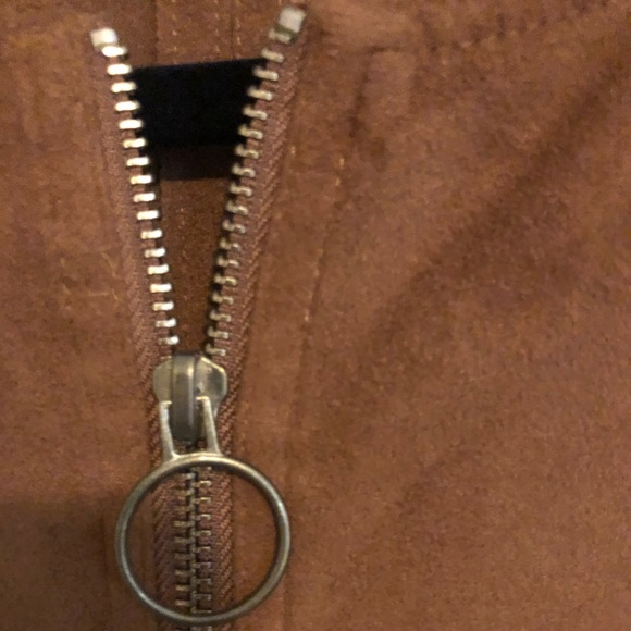 Camel brown suede dress (with pockets!!) - Picture 3 of 4